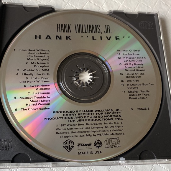 🎶PRICING🎶 Hank Live Music CD - Picture 3 of 6